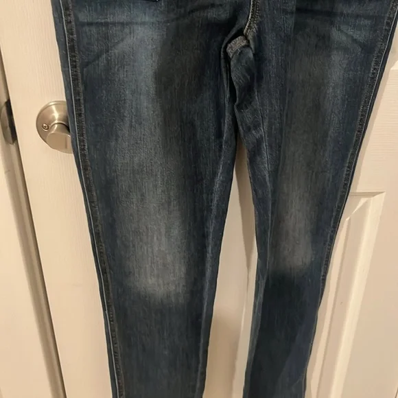 Gap Dark Denim Women’s Overalls Adjust straps side zip belt loops pockets USED S - Picture 8 of 11